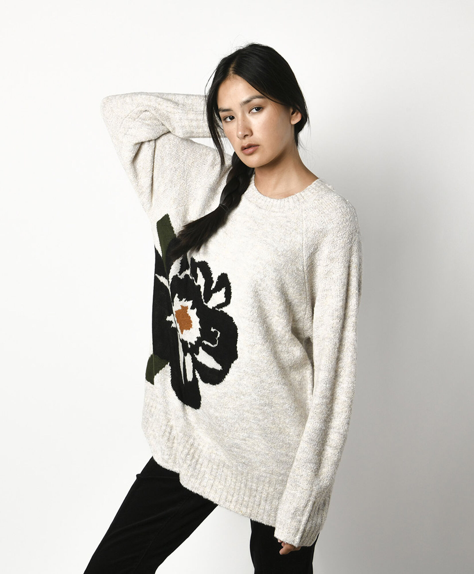 Sweater mujer flor oversize Sweater mujer flor oversize