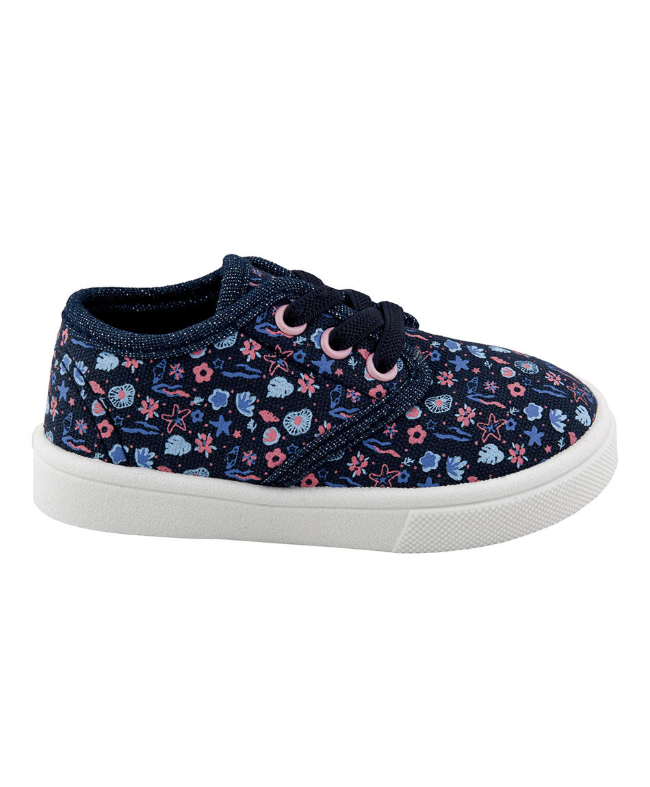 Zapatilla estampada azul marino
