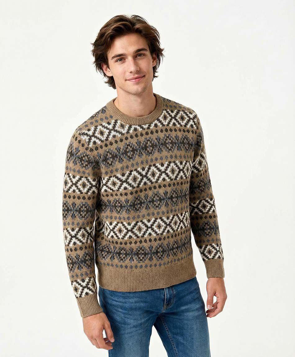 Sweater hombre jacquard abstract