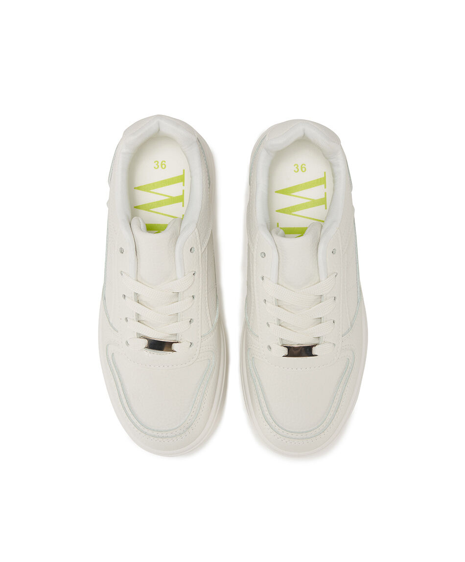 Zapatilla mujer blanca plataforma