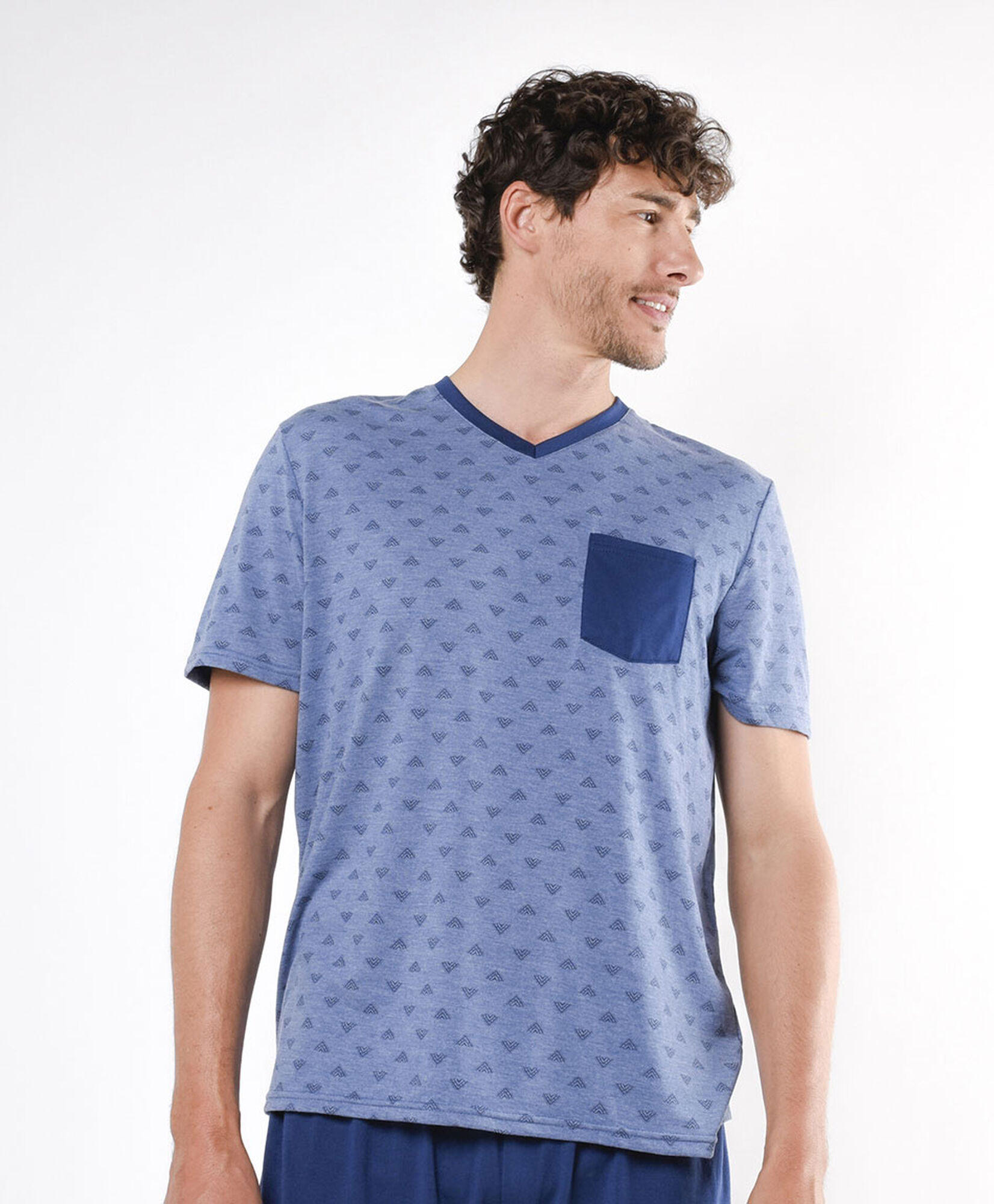 Pijama hombre bolsillo azul Pijama hombre bolsillo azul