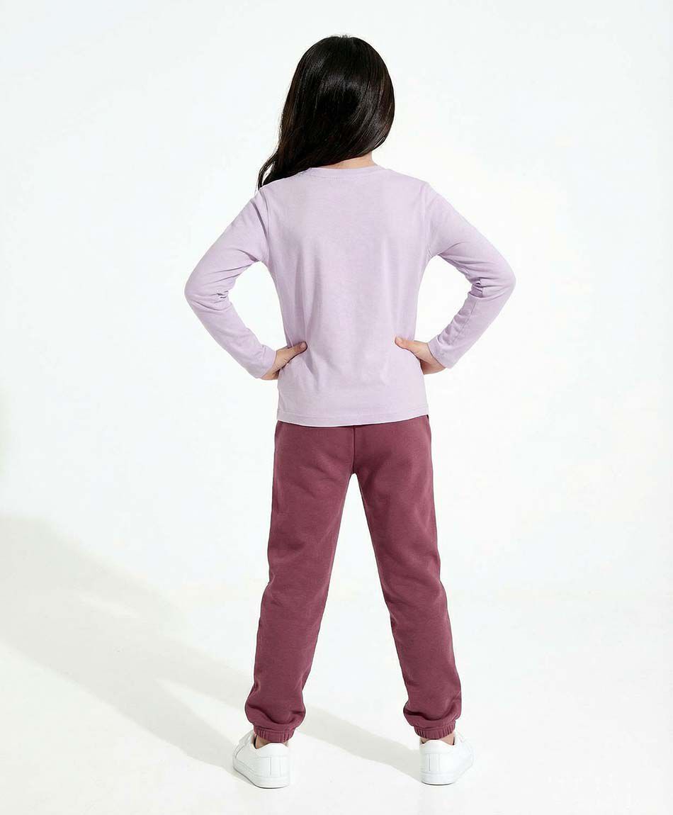 Pantal&oacute;n ni&ntilde;a jogger morado