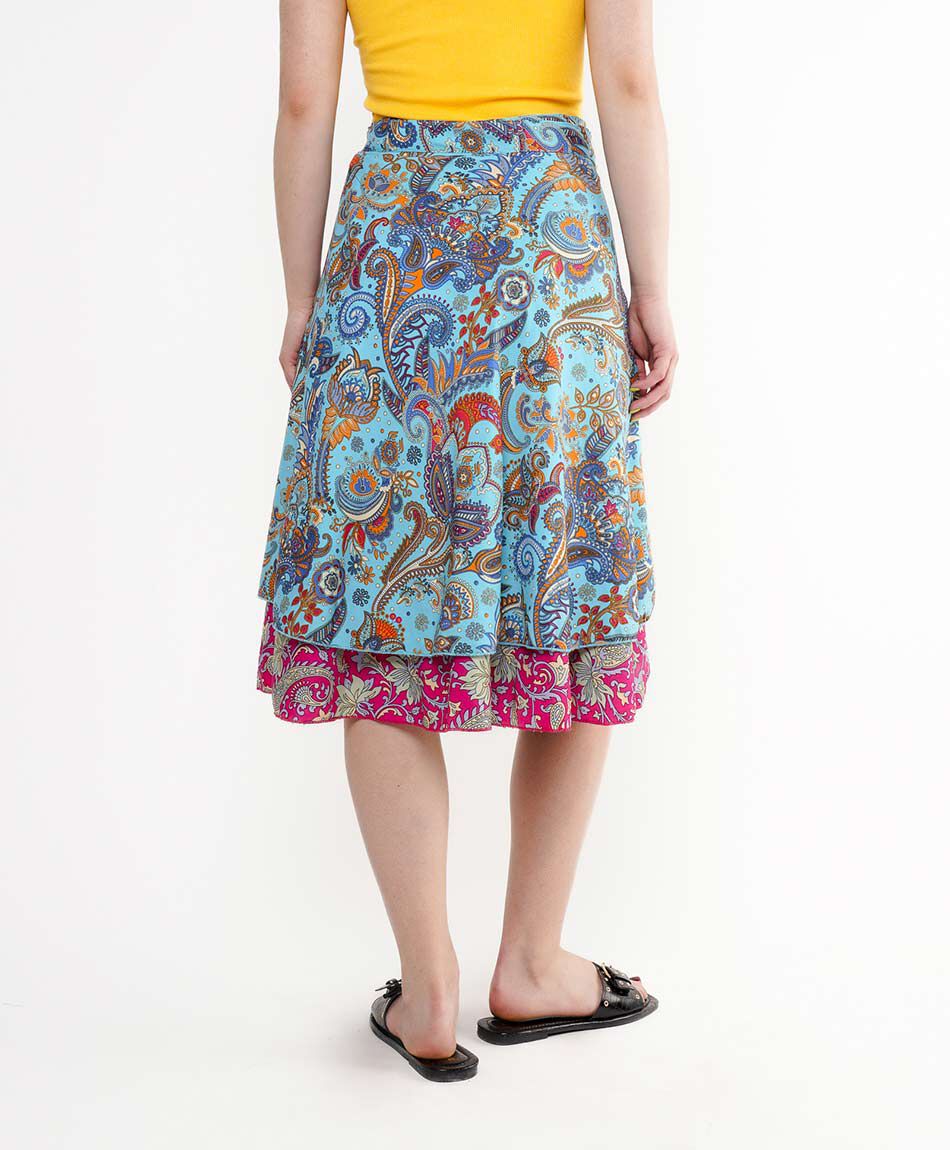 Falda mujer mini mix print