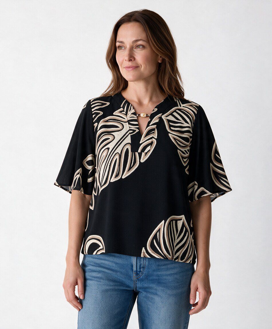 Blusa mujer palmeras