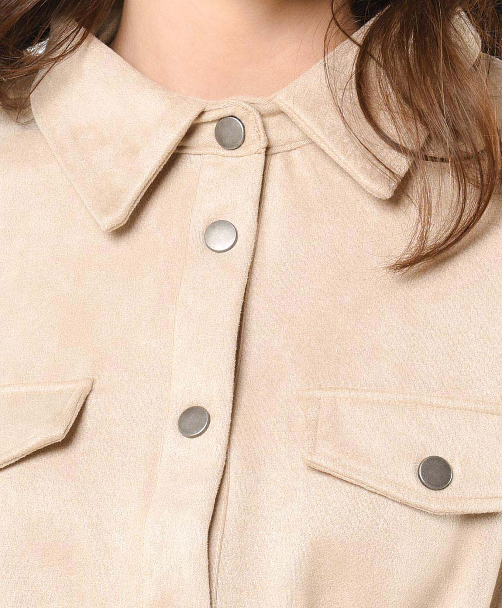 Chaqueta mujer botones y lazo gamuza Chaqueta mujer botones y lazo gamuza