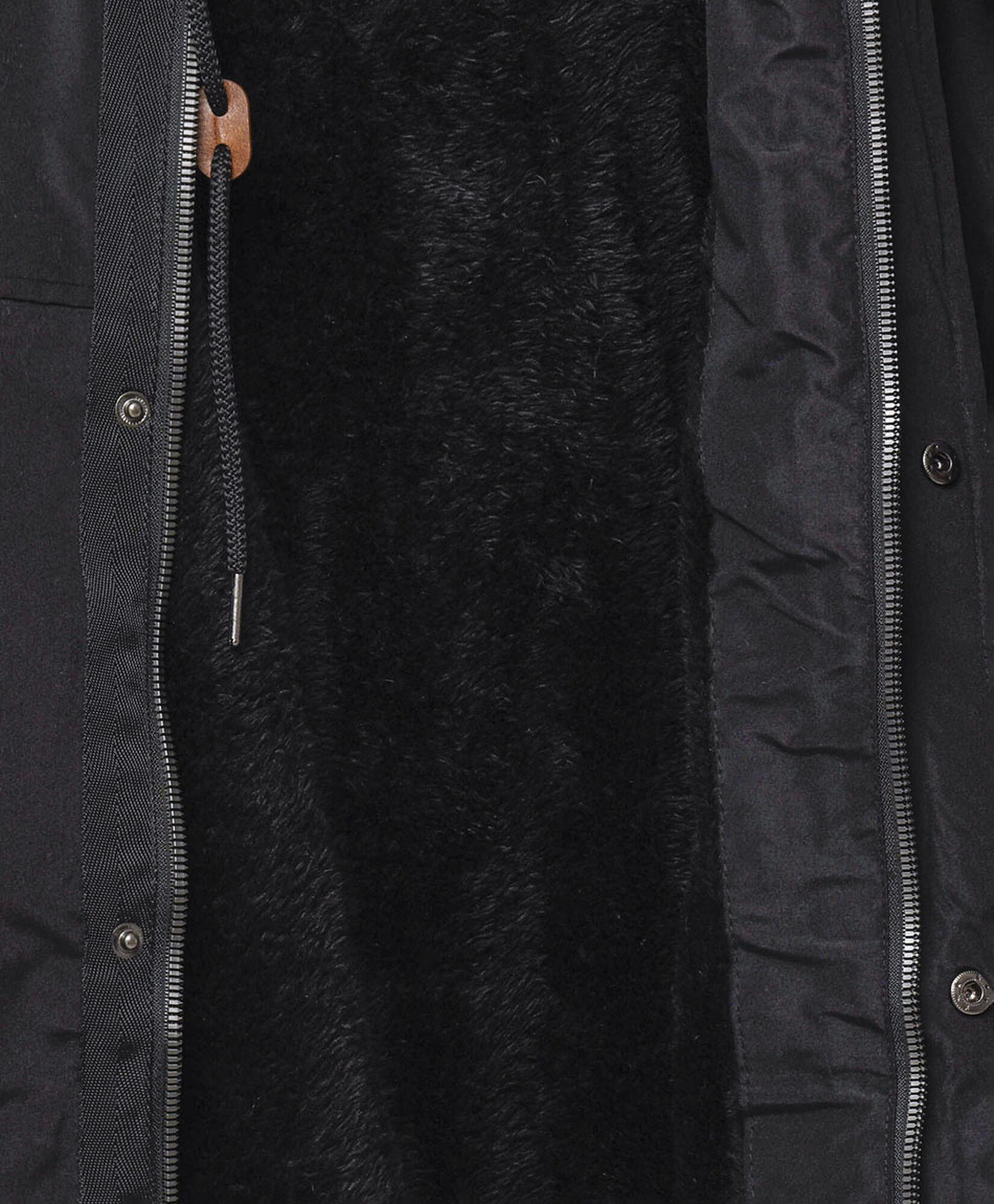 Parka hombre lisa negra Parka hombre lisa negra