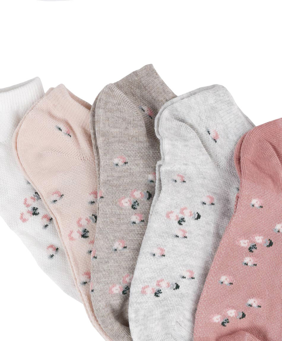 Pack 5 calcetines mujer florcitas