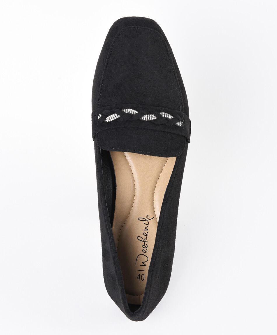 Ballerina mujer gamuza y piedras