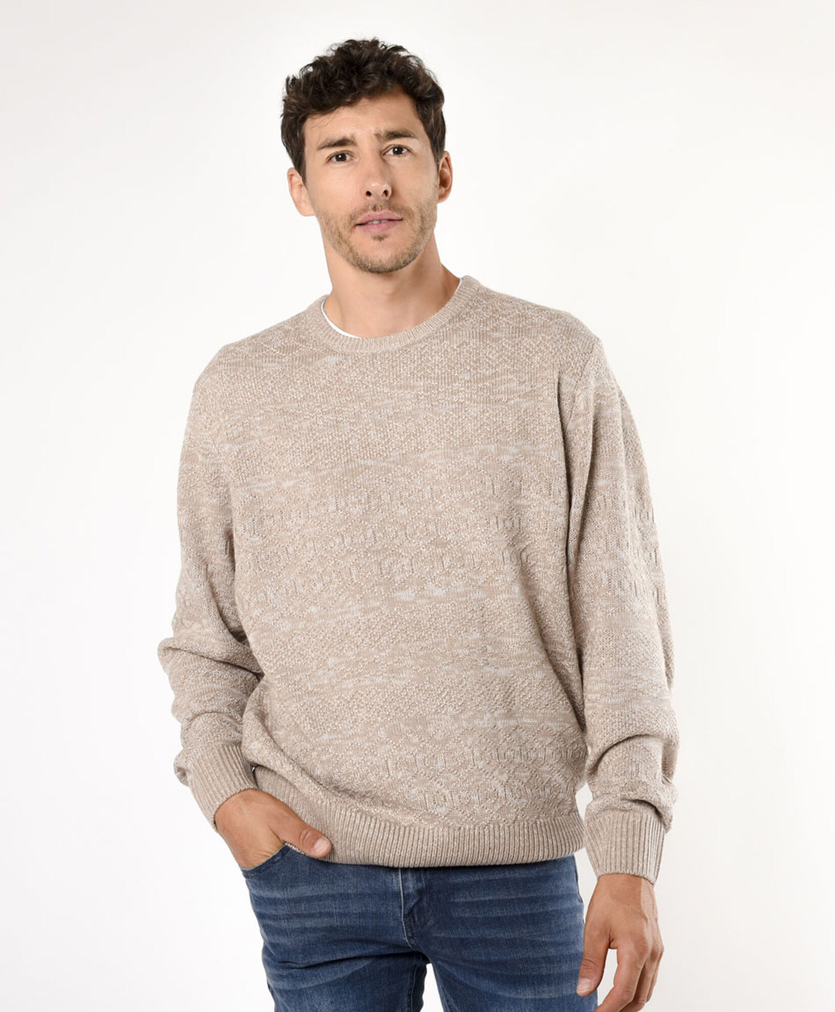 Sweater hombre jacquard liso Sweater hombre jacquard liso