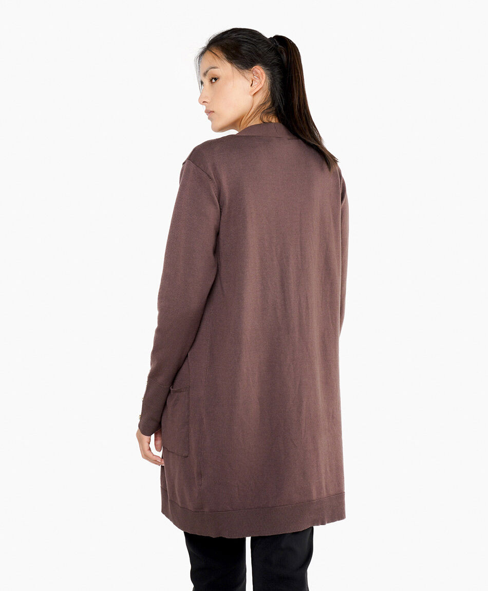 Cardigan mujer corte recto