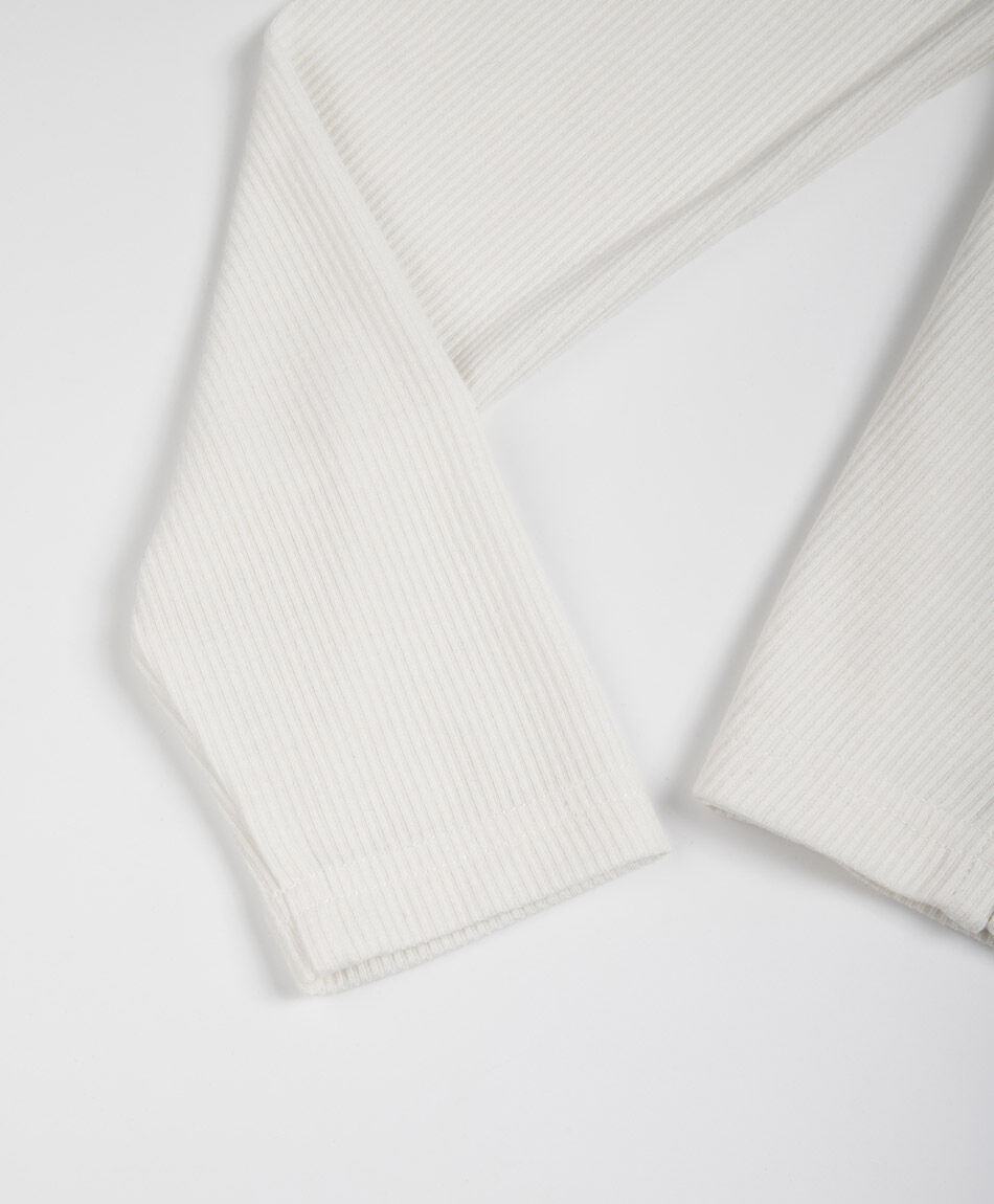 Polera ni&ntilde;a botones white