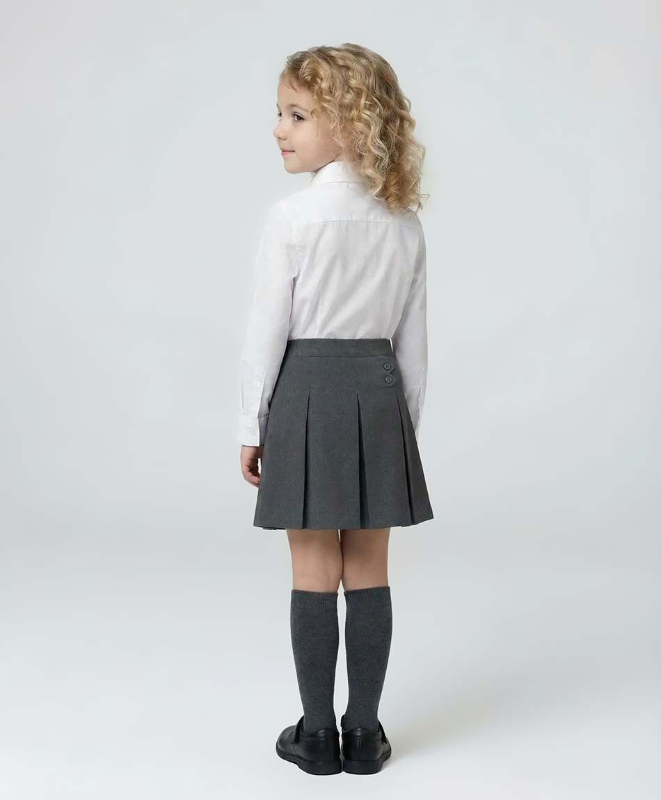 Falda escolar gris botones