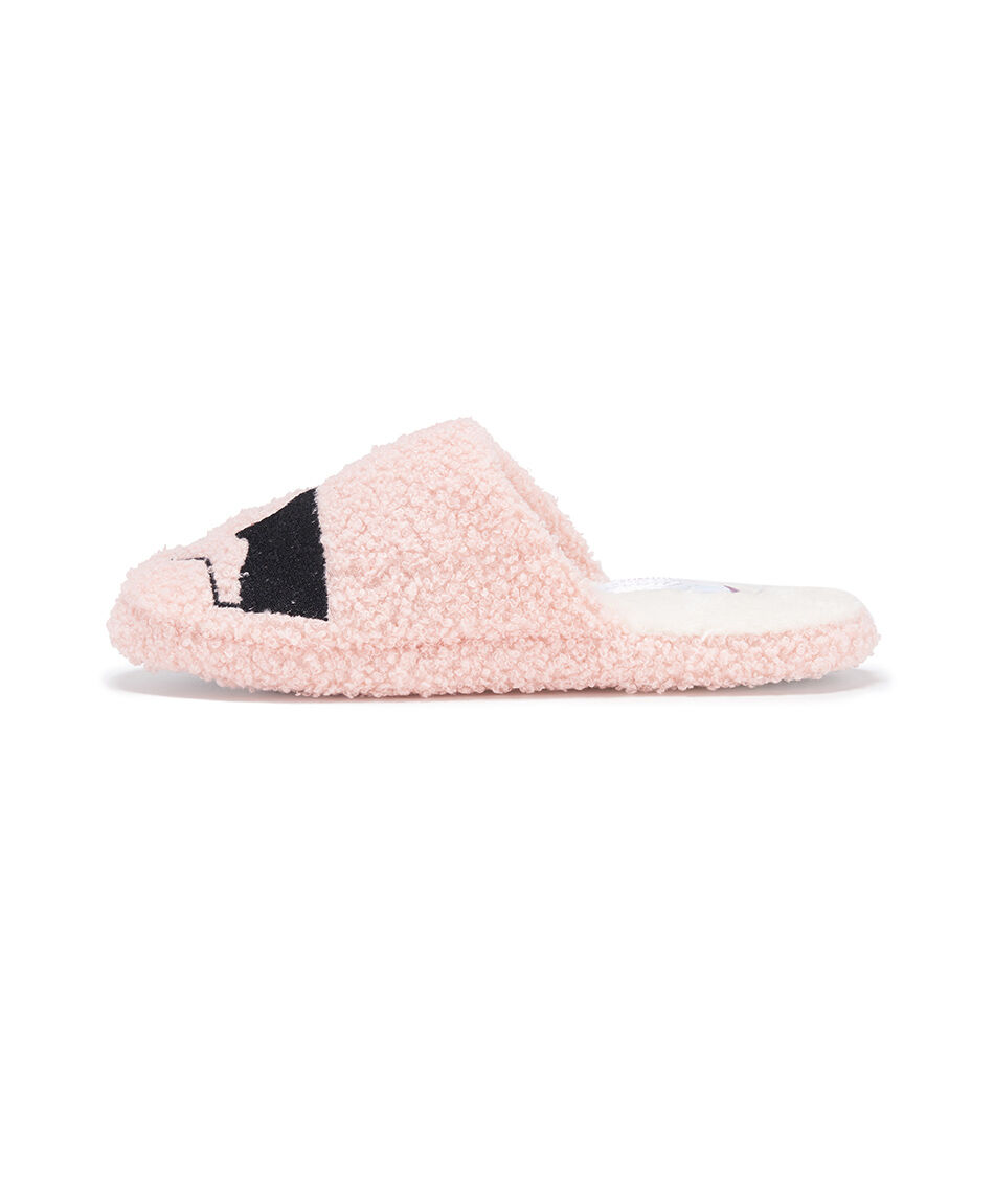 Pantufla mujer gato bordado