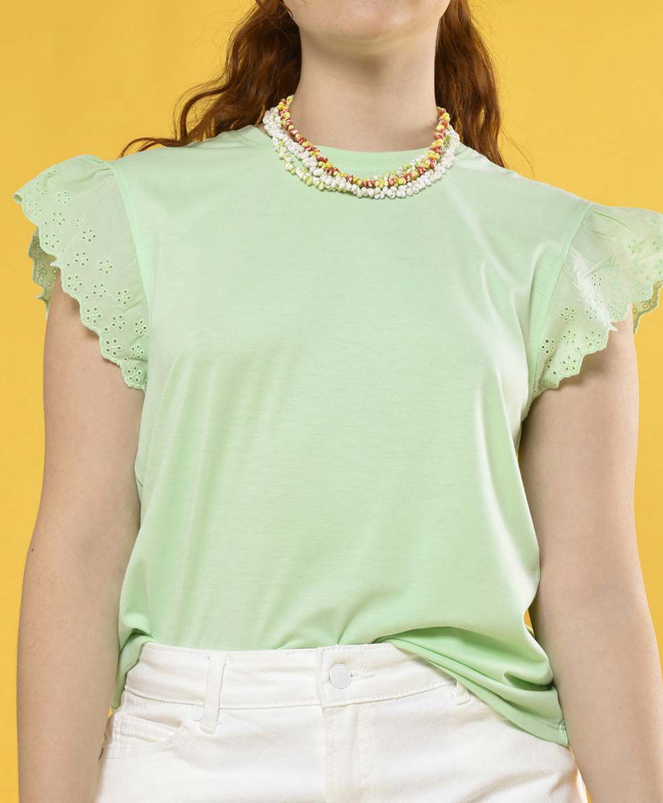 Polera manga mini cuello redondo