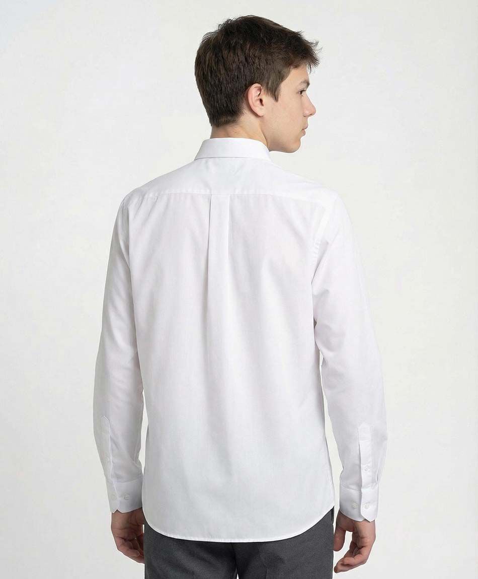 Camisa escolar blanca bolsillo