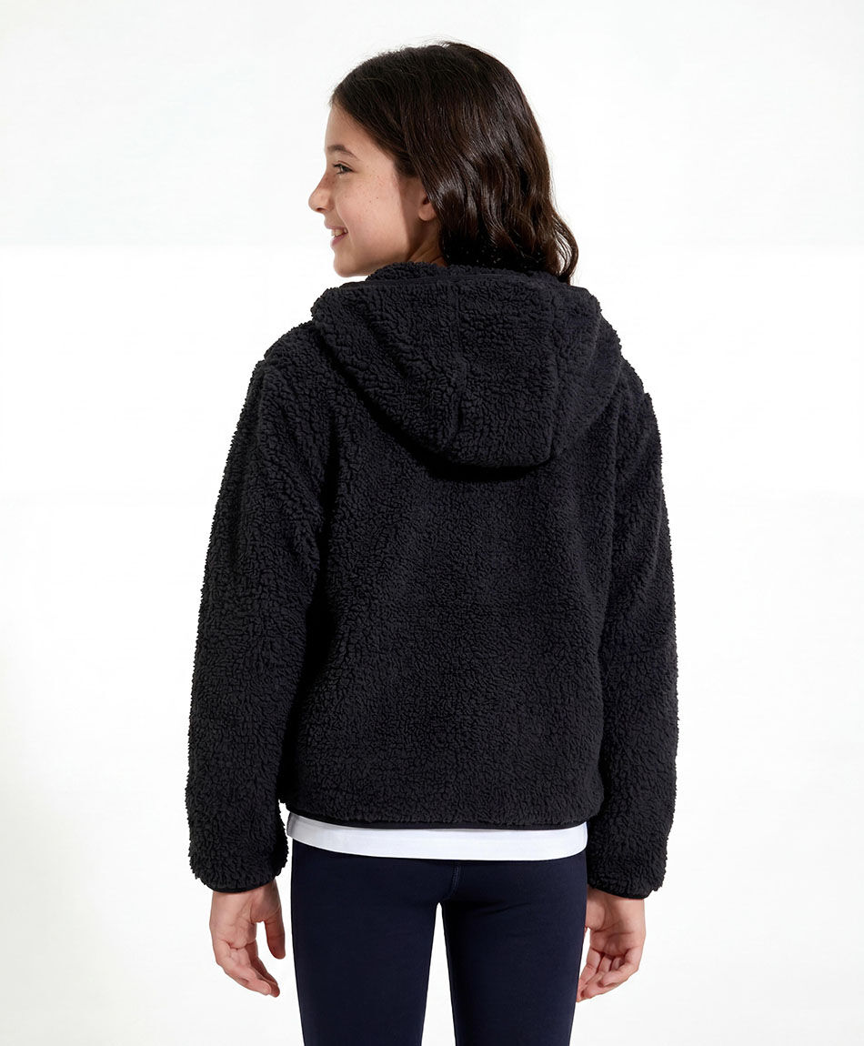 Poler&oacute;n ni&ntilde;a sherpas negro