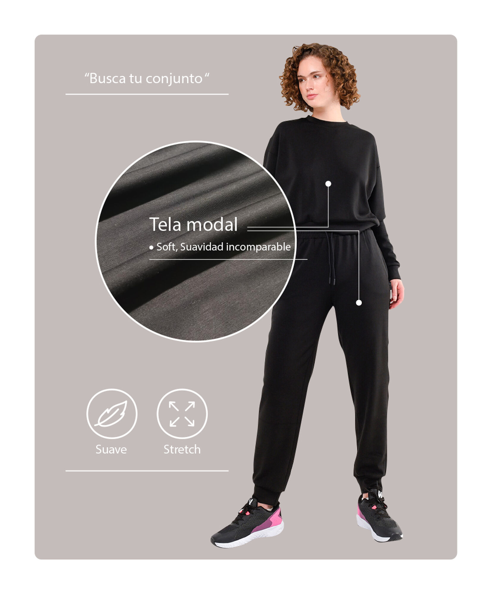 Pantalón deportivo mujer modal jogger Pantalón deportivo mujer modal jogger