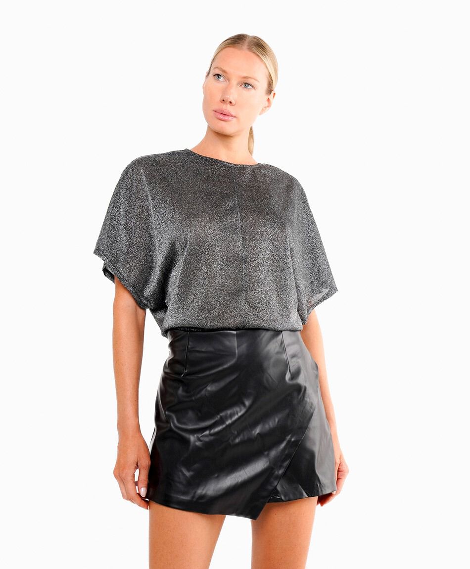 Falda mujer efecto piel cruzada