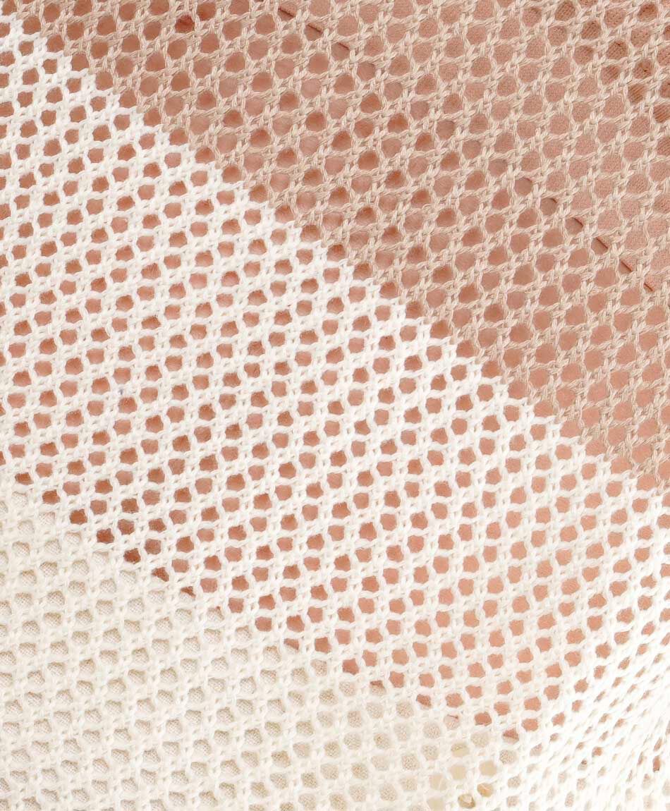 Tejido mujer calado bicolor