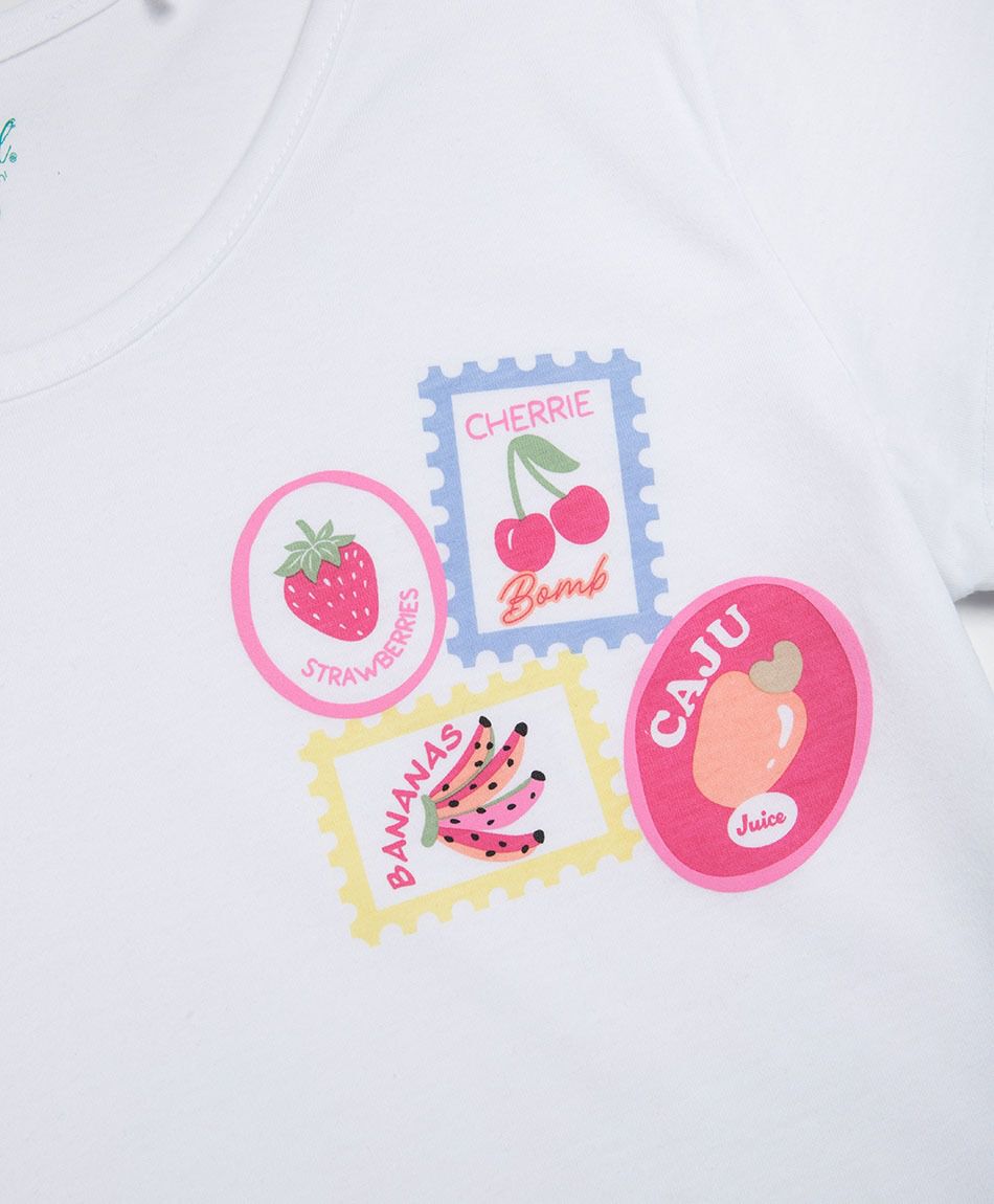 Polera ni&ntilde;a estampillas