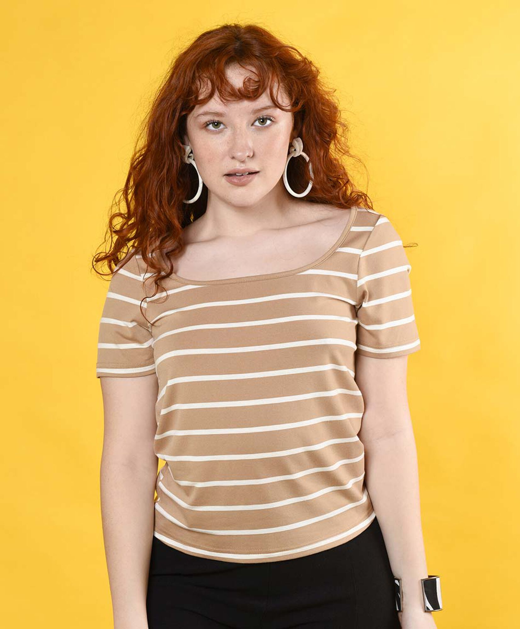 Polera crop listas Polera crop listas