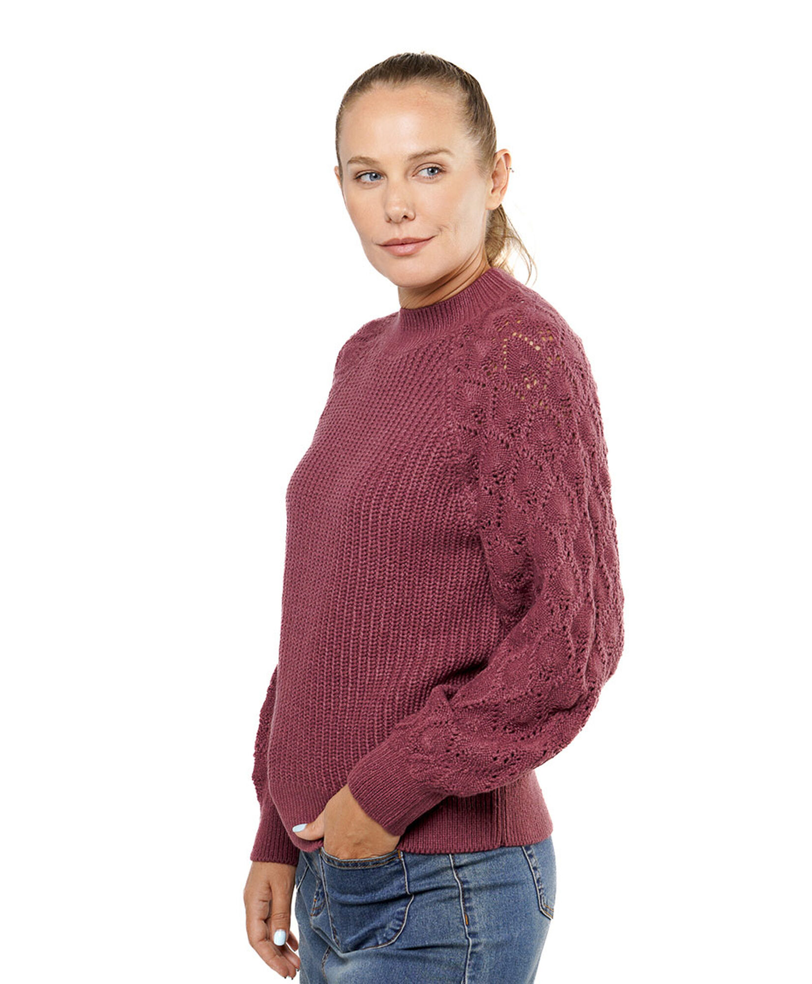 Sweater mujer manga calada Sweater mujer manga calada