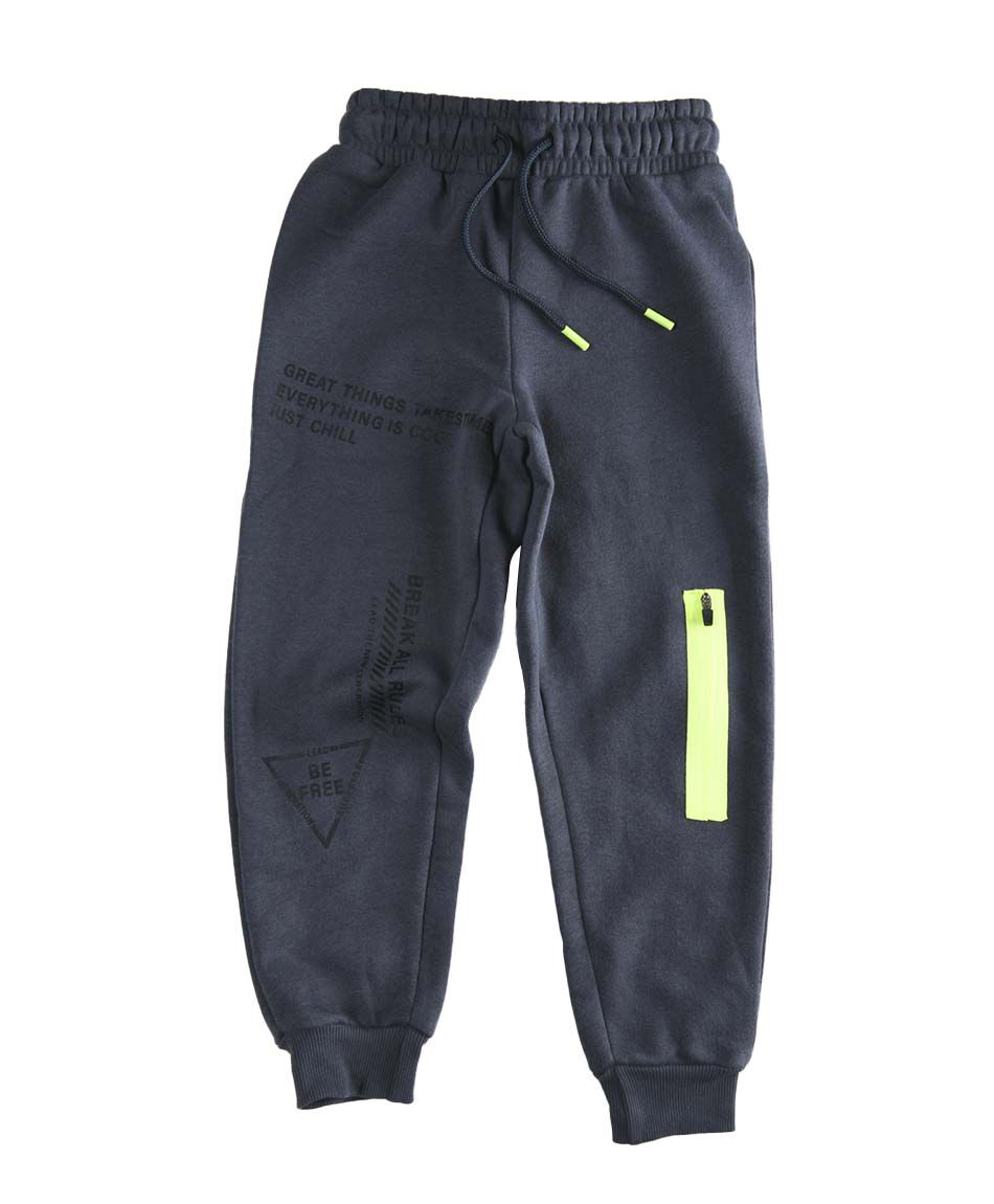 Pantal&oacute;n de buzo ni&ntilde;o cierre fluorescente