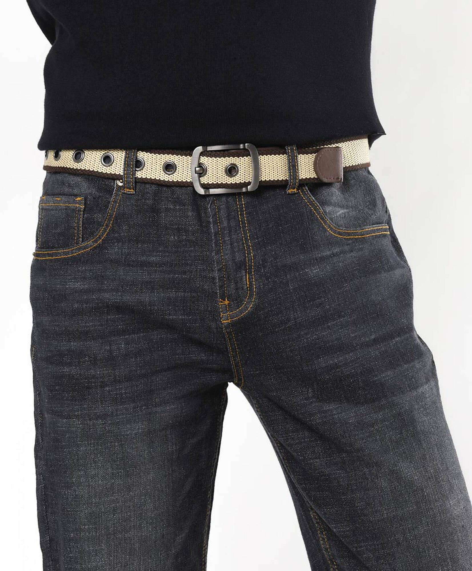 Cinturón hombre bicolor beige Cinturón hombre bicolor beige