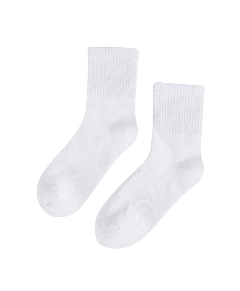 Pack 3 calcetines mujer acanalados blancos