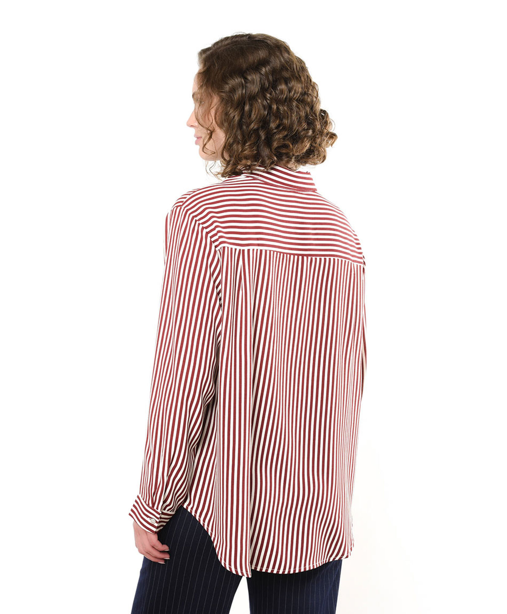 Blusa mujer líneas rojo oscuro Blusa mujer líneas rojo oscuro