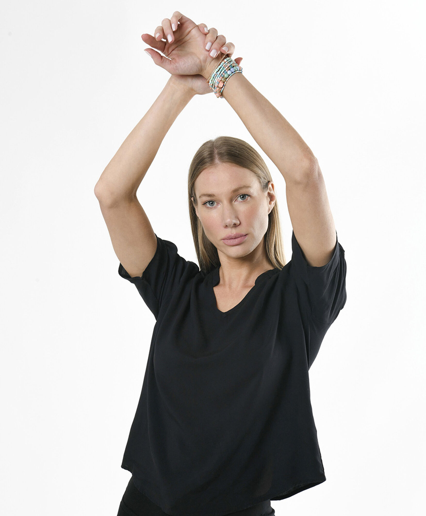 Blusa mujer cuello vuelitos Blusa mujer cuello vuelitos