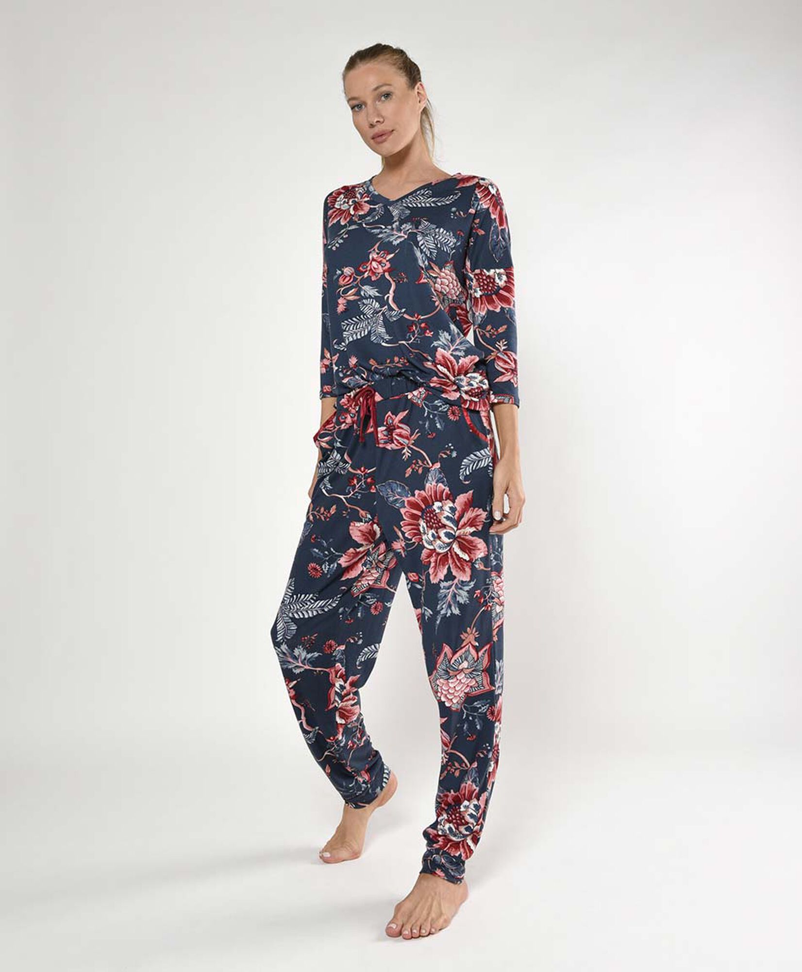 Pijama mujer floreado piezas TRICOT - Main Image
