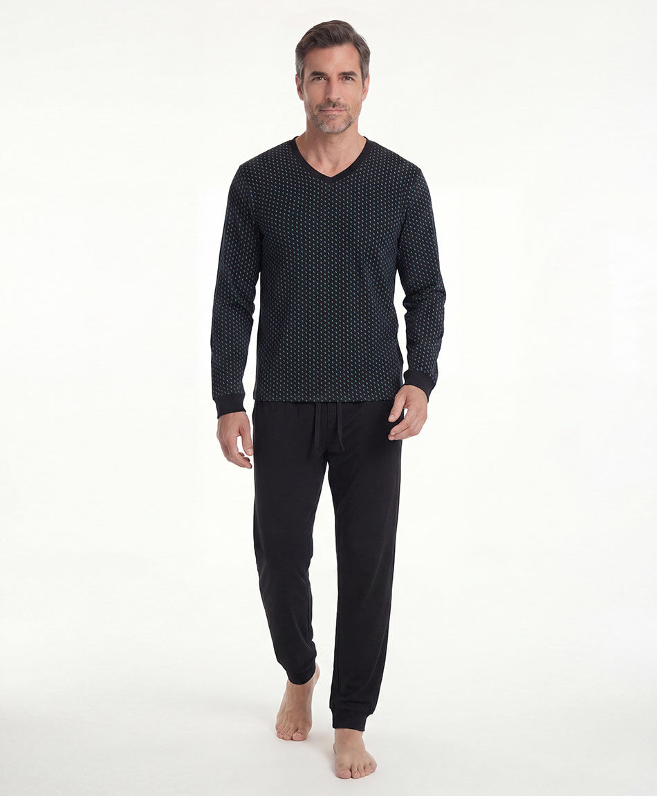 Pijama hombre cuello v