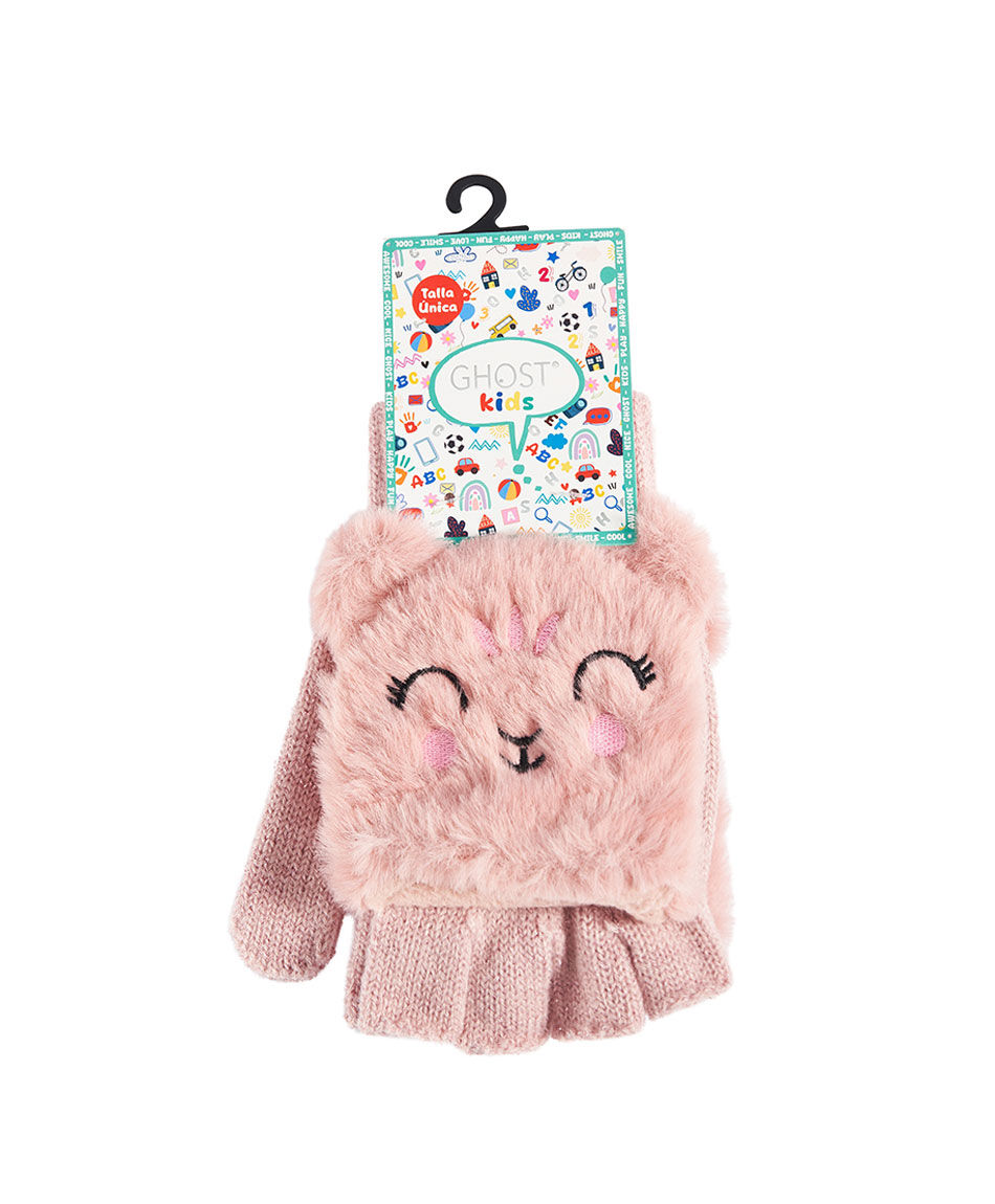 Guantes ni&ntilde;a dise&ntilde;o gatuno