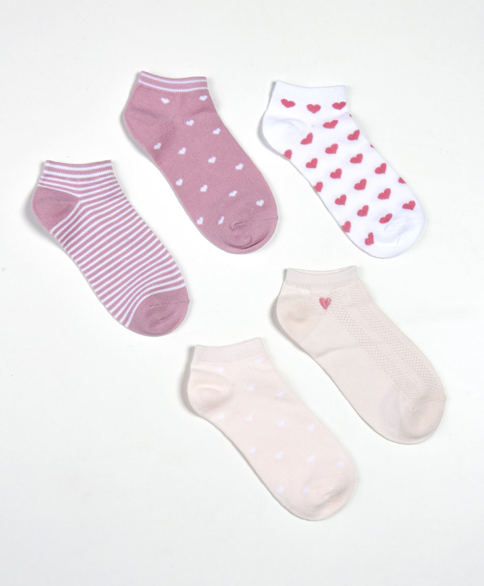 Pack 5 calcetines mujer corazones Pack 5 calcetines mujer corazones