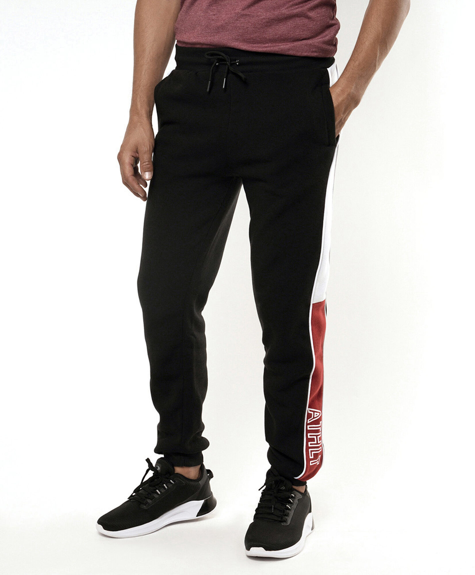 Pantalón deportivo hombre línea bicolor Pantalón deportivo hombre línea bicolor