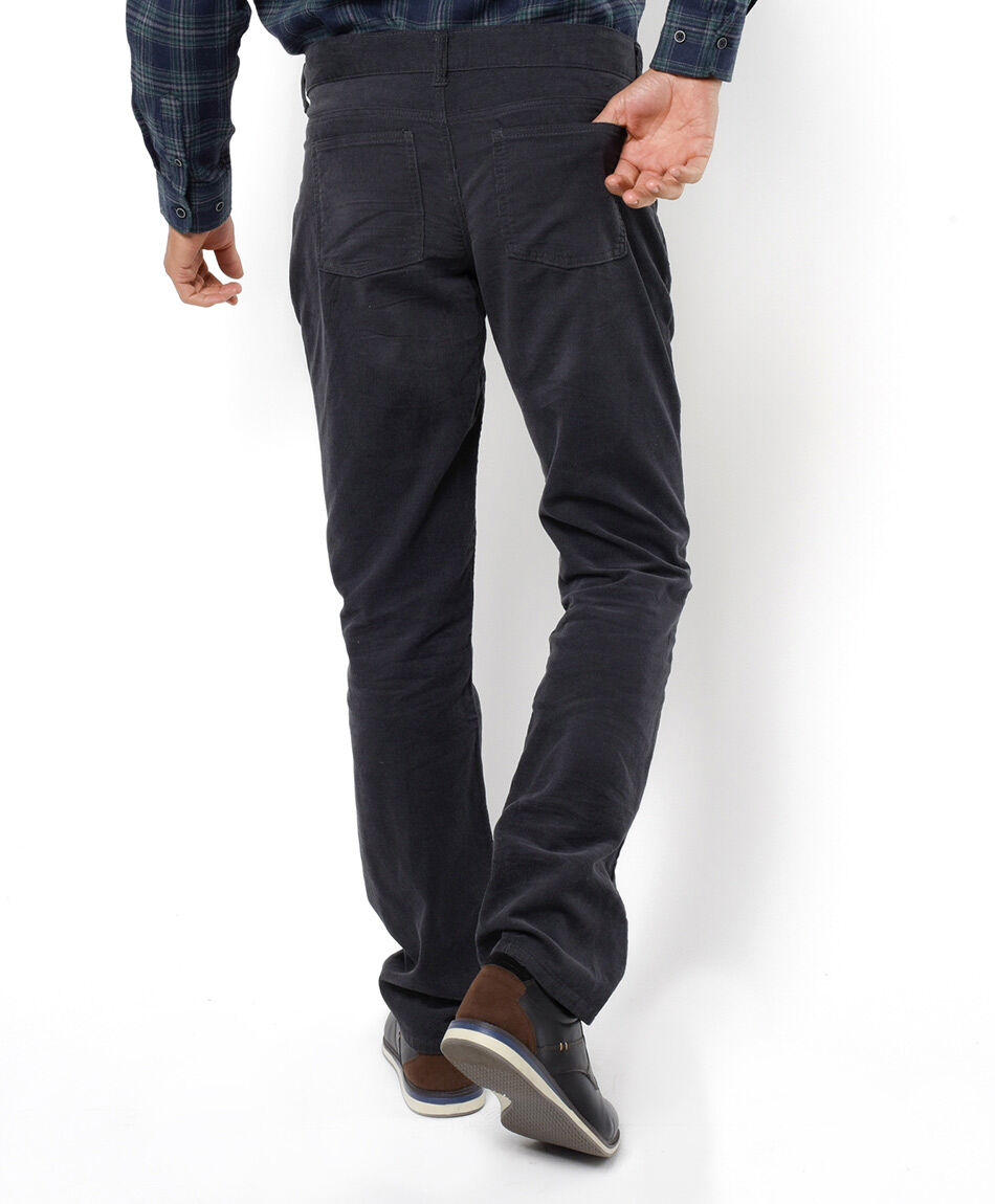 Pantal&oacute;n hombre corderoy gris