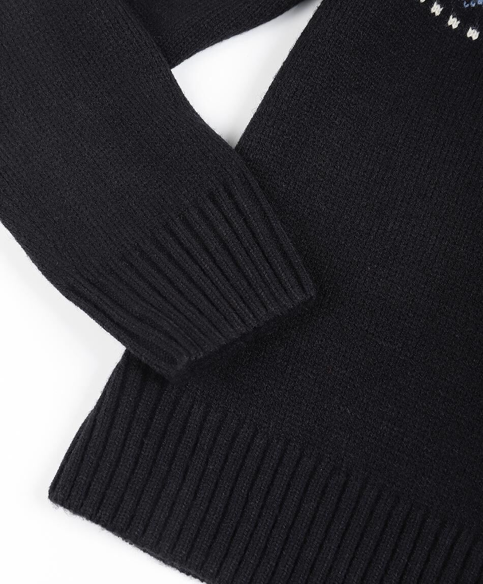 Sweater hombre cierre medio azul