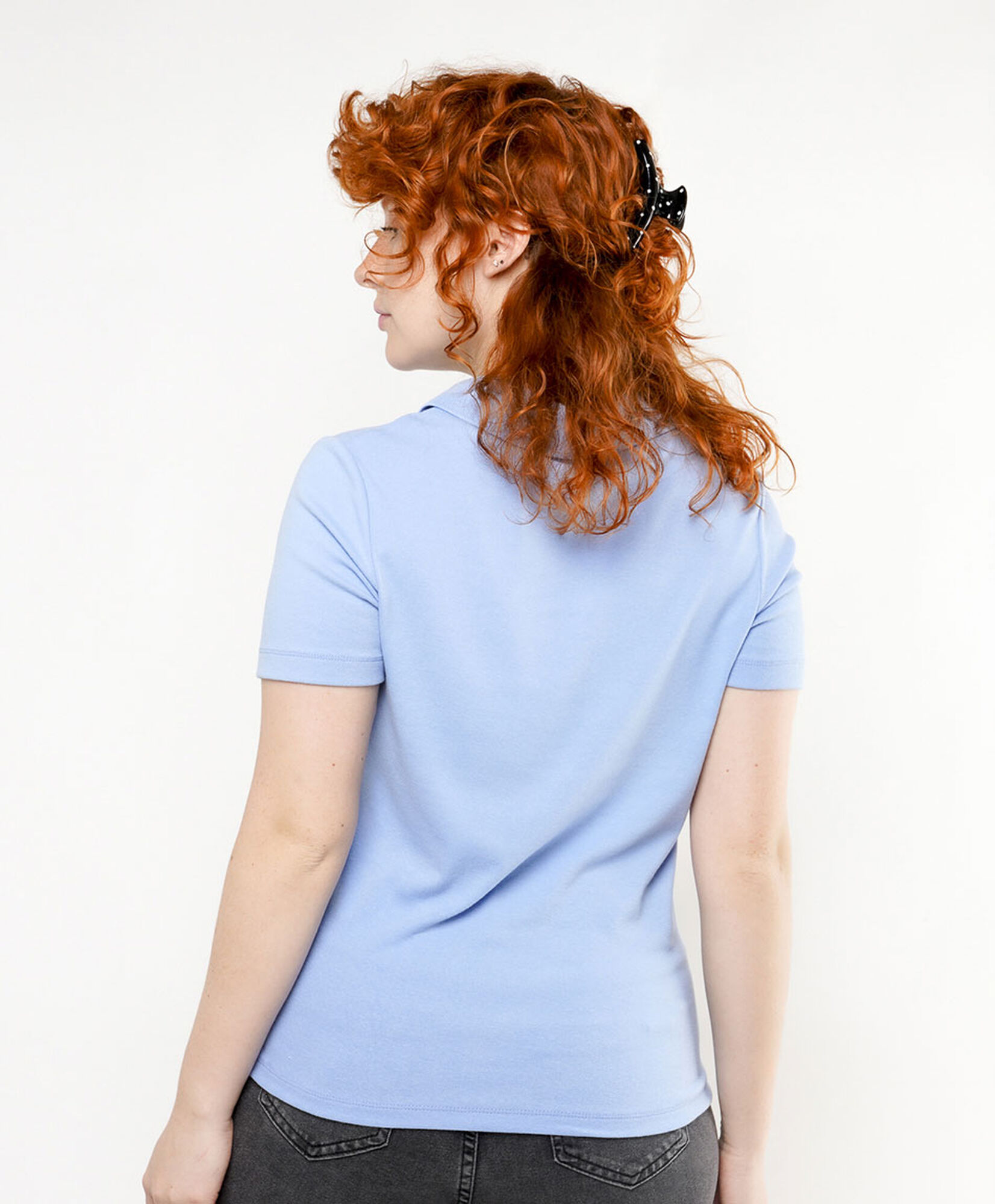 Polera mujer cuello polo Polera mujer cuello polo