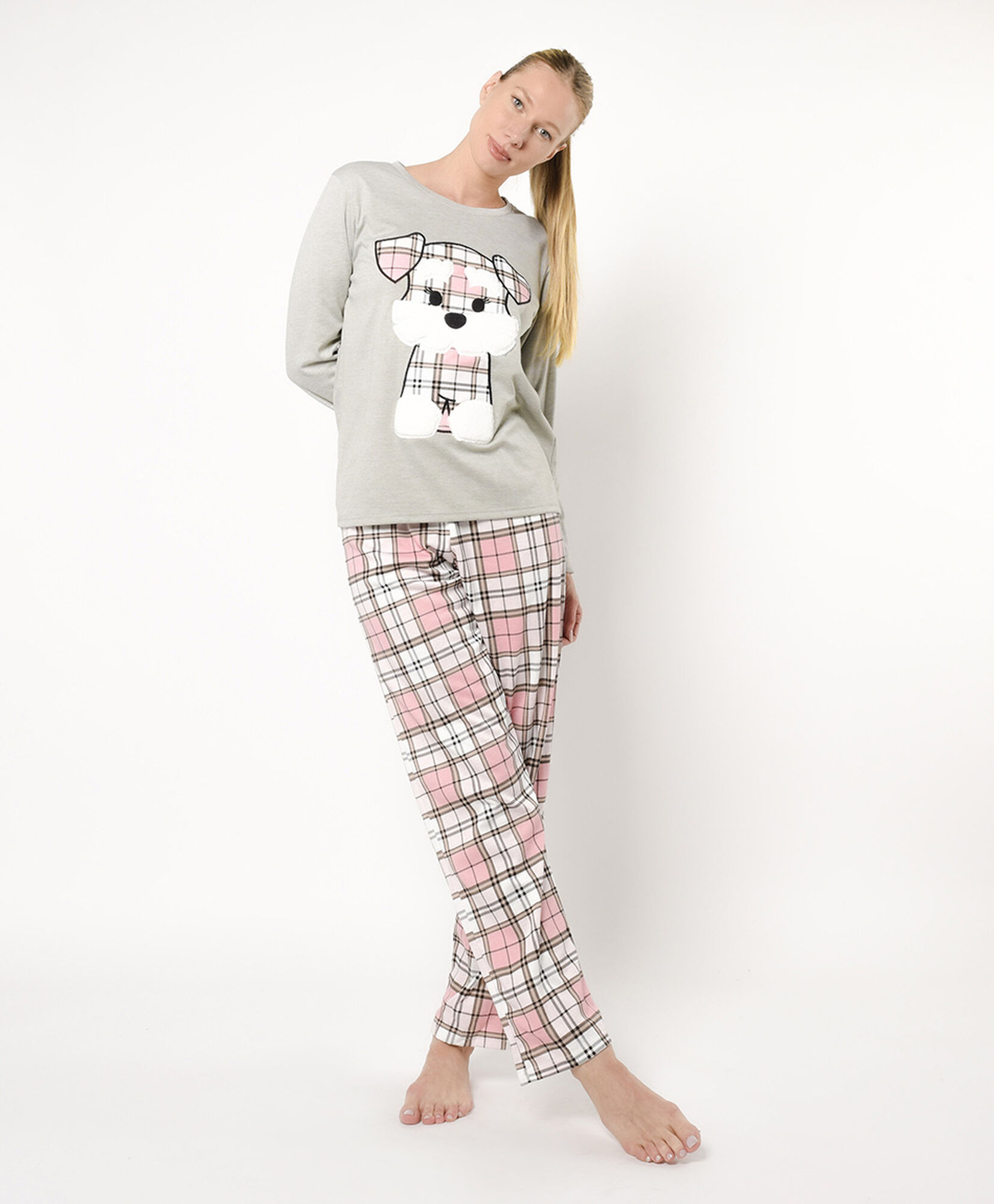 Pijama mujer escocés perrito Pijama mujer escocés perrito