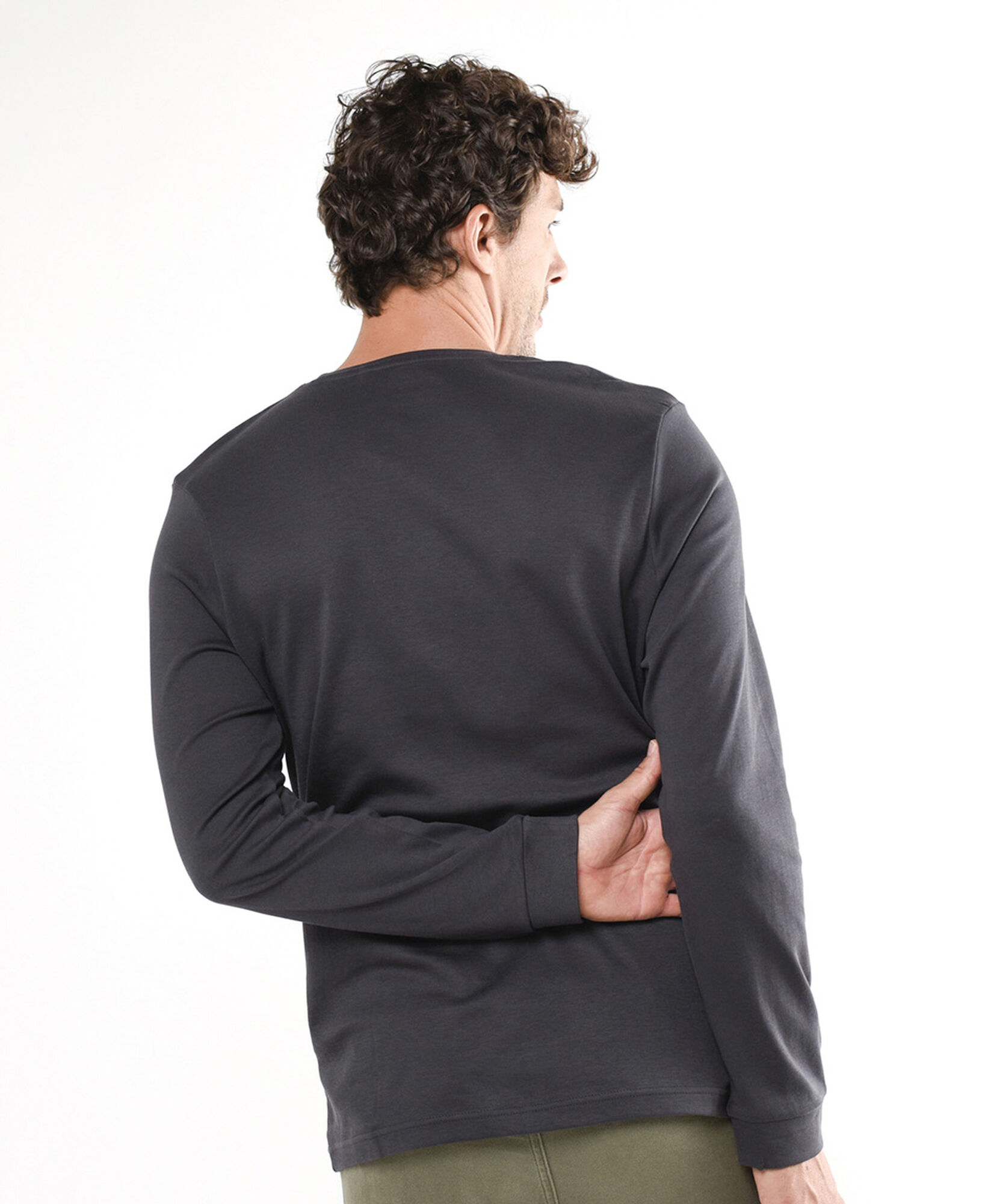 Polera hombre manga larga lisa Polera hombre manga larga lisa