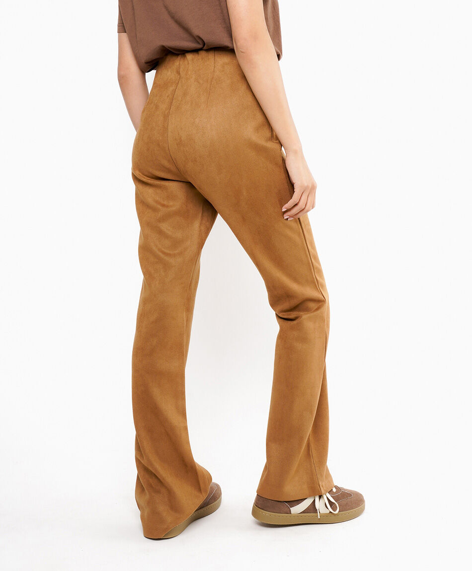 Pantal&oacute;n mujer suede liso