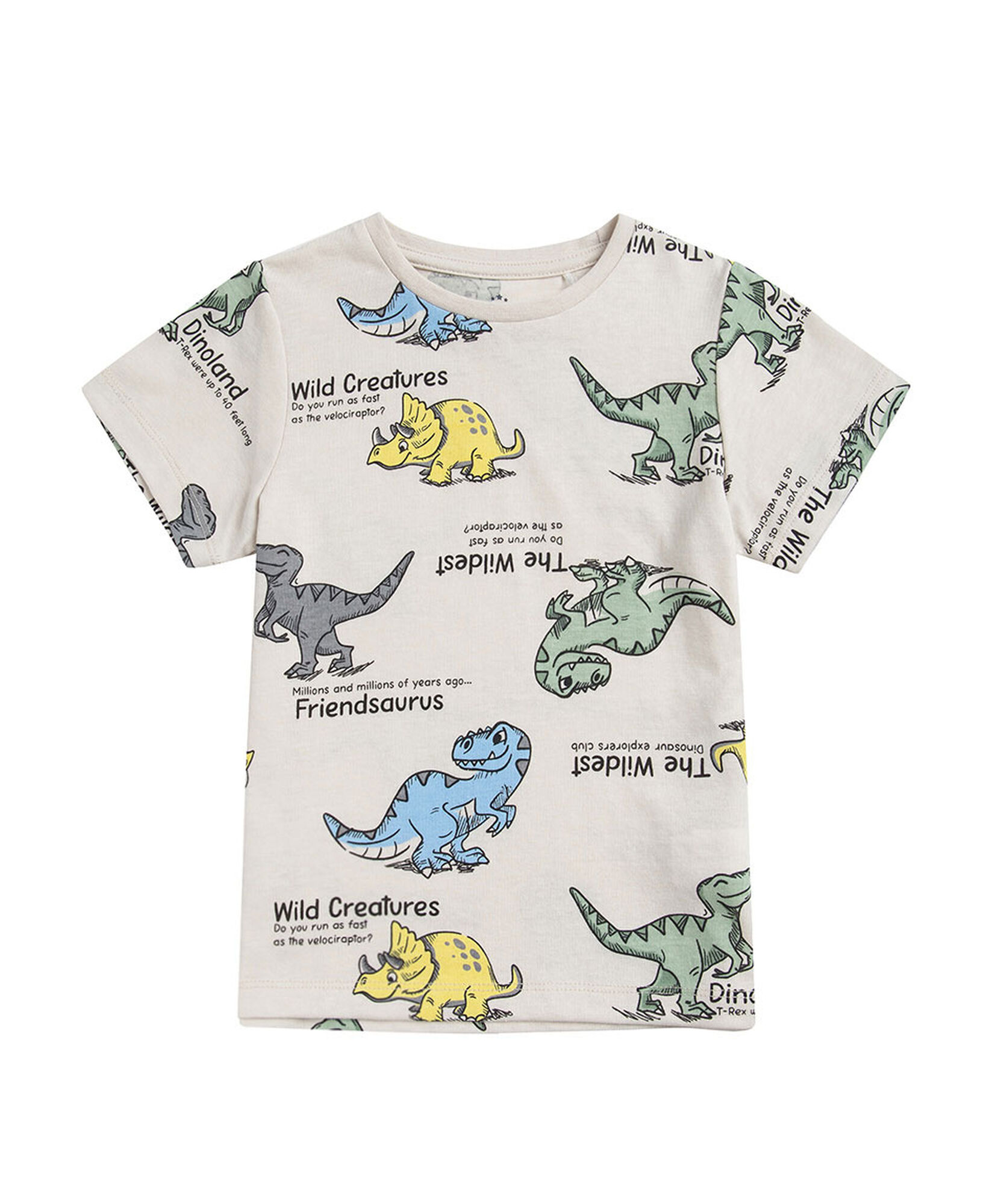 Polera bebé dinosaurios texto Polera bebé dinosaurios texto