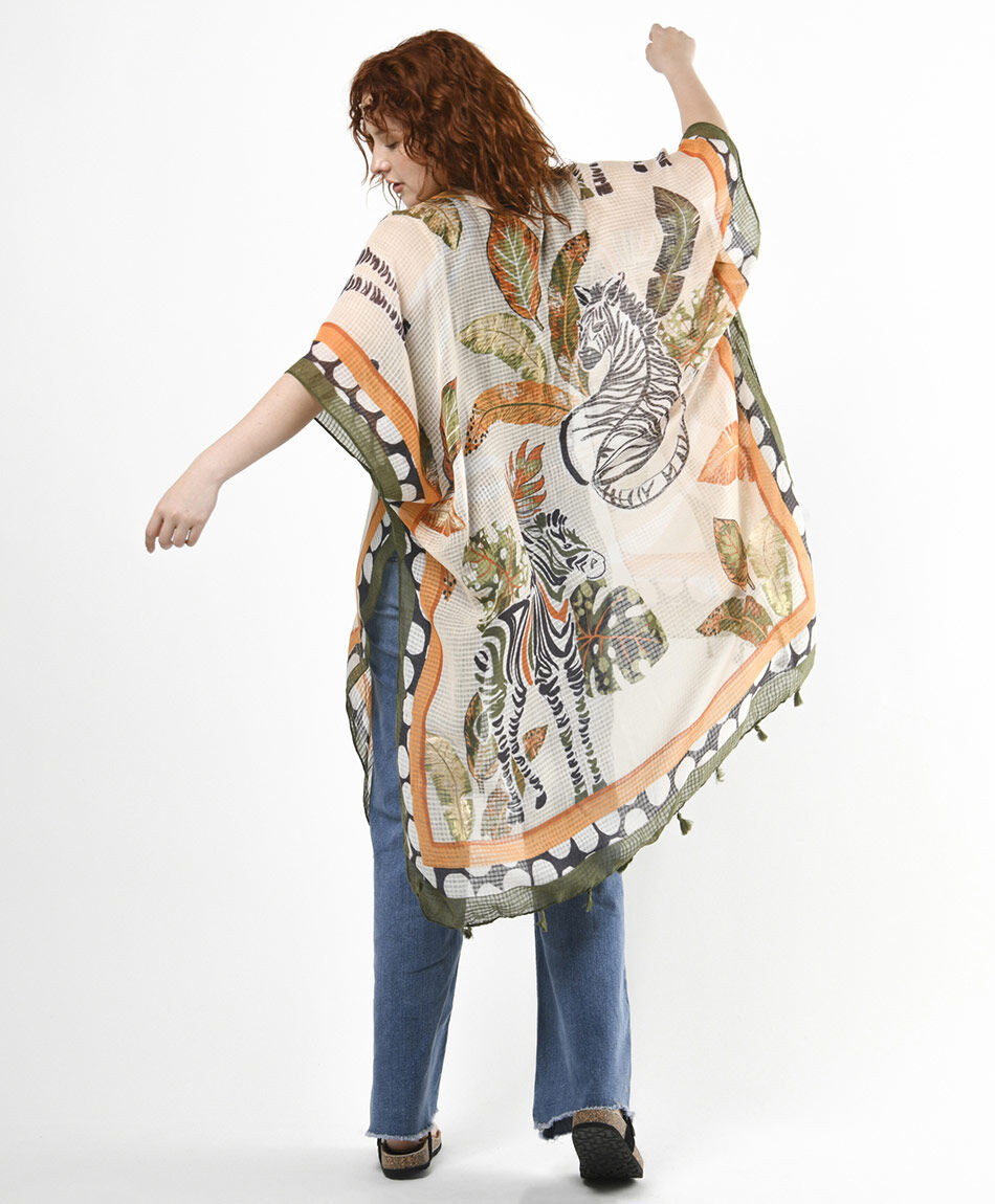 Pareo mujer estampado hojas