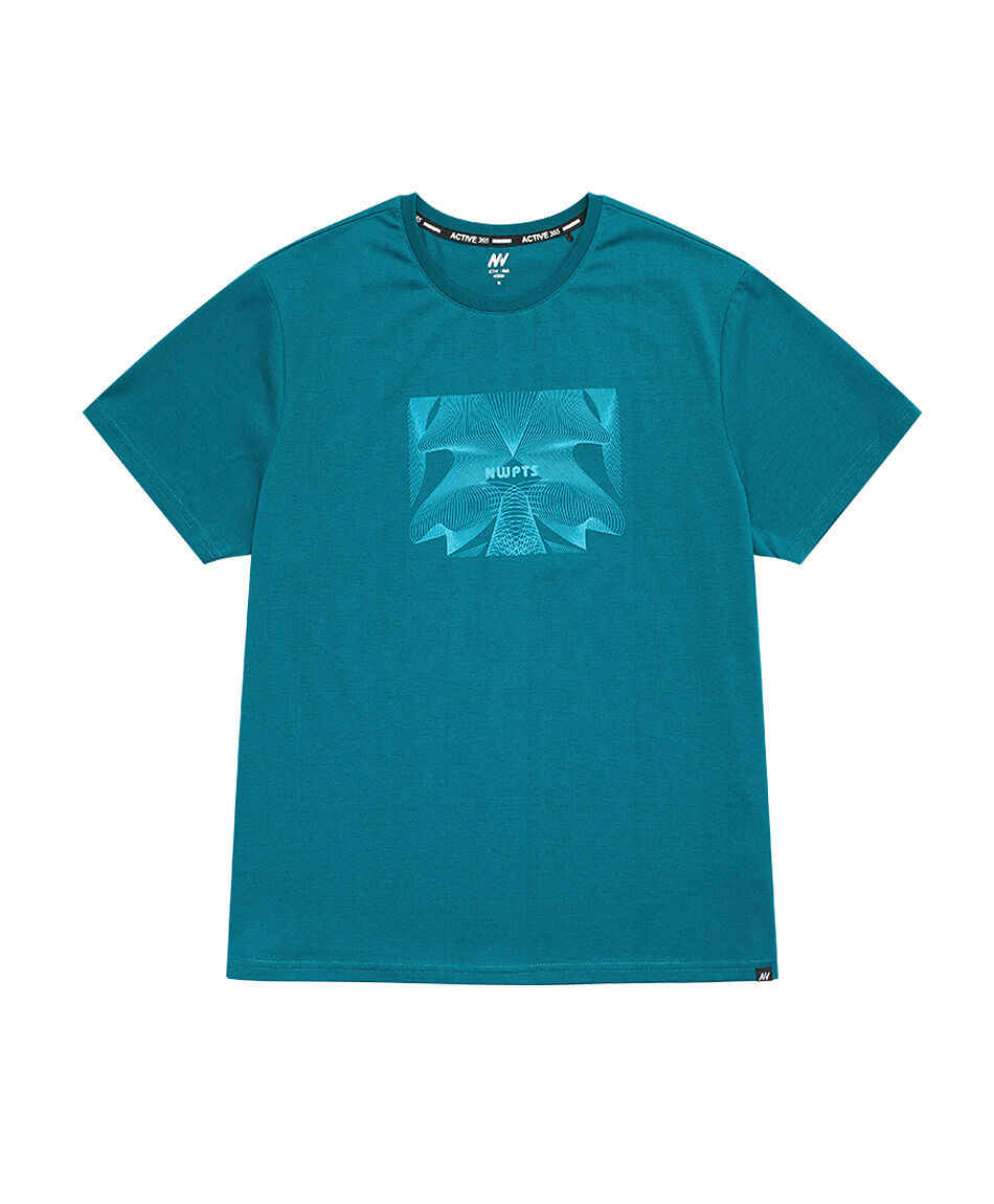 Polera deportiva hombre cuadro ondas