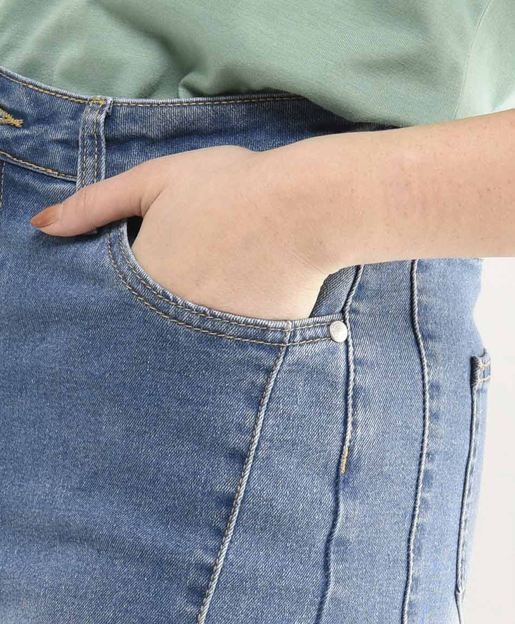 Jeans mujer doble costura wide Jeans mujer doble costura wide