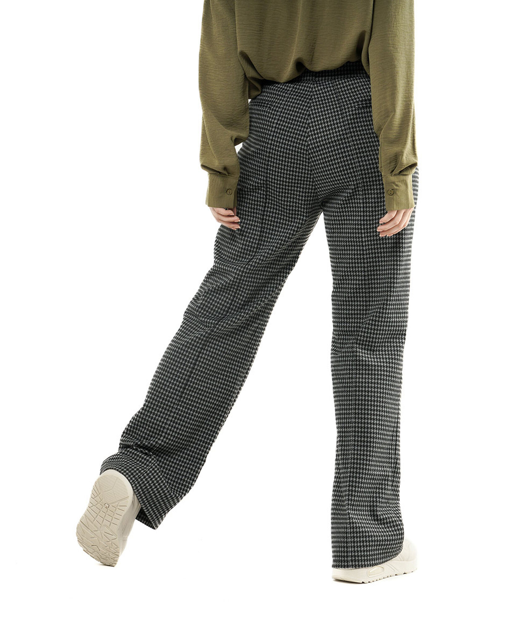 Pantalón mujer pied de poule comfy wide Pantalón mujer pied de poule comfy wide