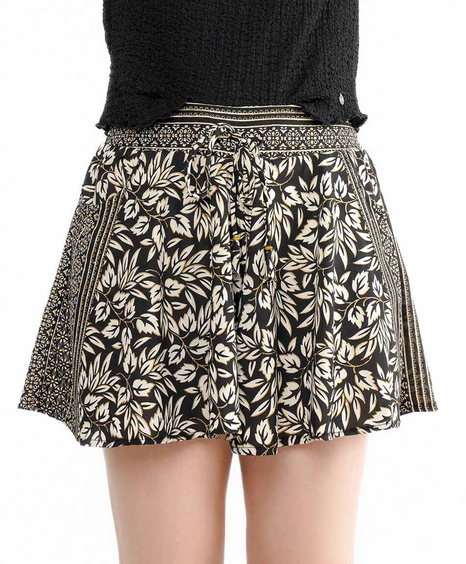 Short mujer flores mini
