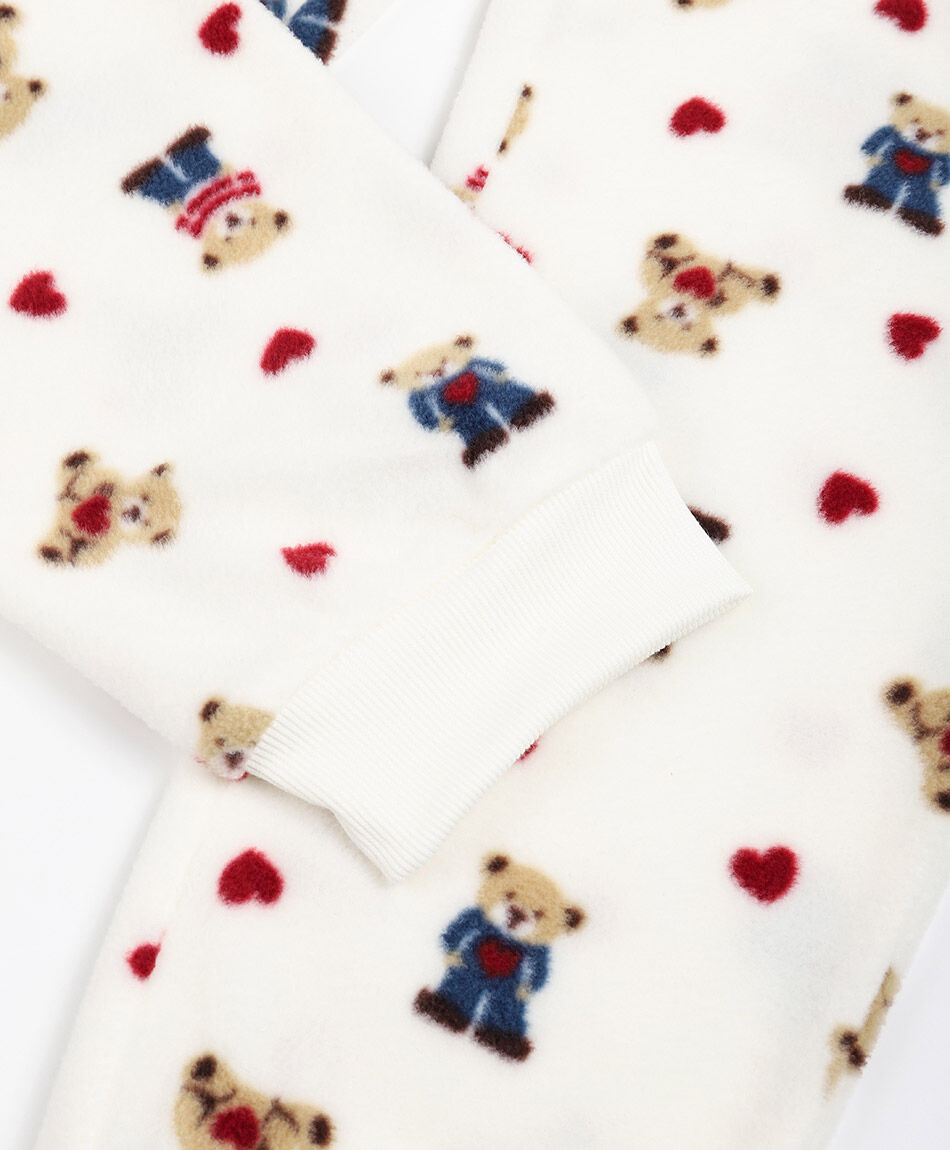 Pijama mujer polar ositos y corazones