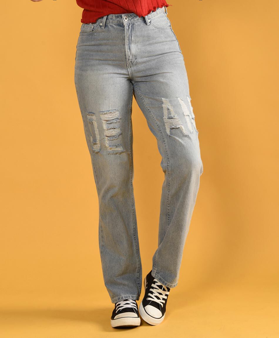 Jeans tiro alto